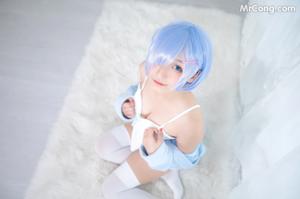 Coser@神楽坂真冬 Vol.005: 蕾姆 Milk by blue (150 photos)